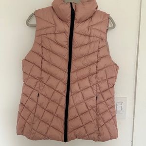 Pink puffer jacket